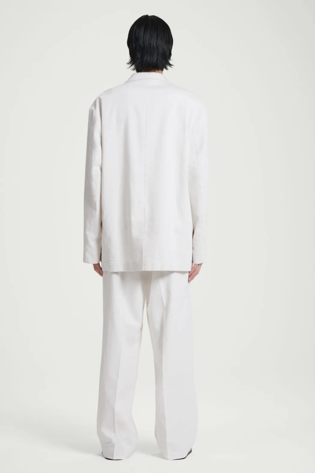 Clearance COS DOUBLE-BREASTED DENIM BLAZER - RELAXED WHITE