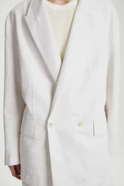 Clearance COS DOUBLE-BREASTED DENIM BLAZER - RELAXED WHITE