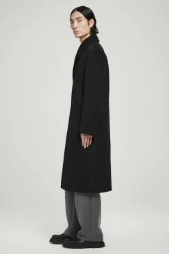 Hot COS DOUBLE-BREASTED WOOL OVERCOAT BLACK