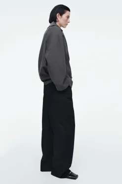 Hot COS DOUBLE-BREASTED WOOL-BLEND JACKET CHARCOAL