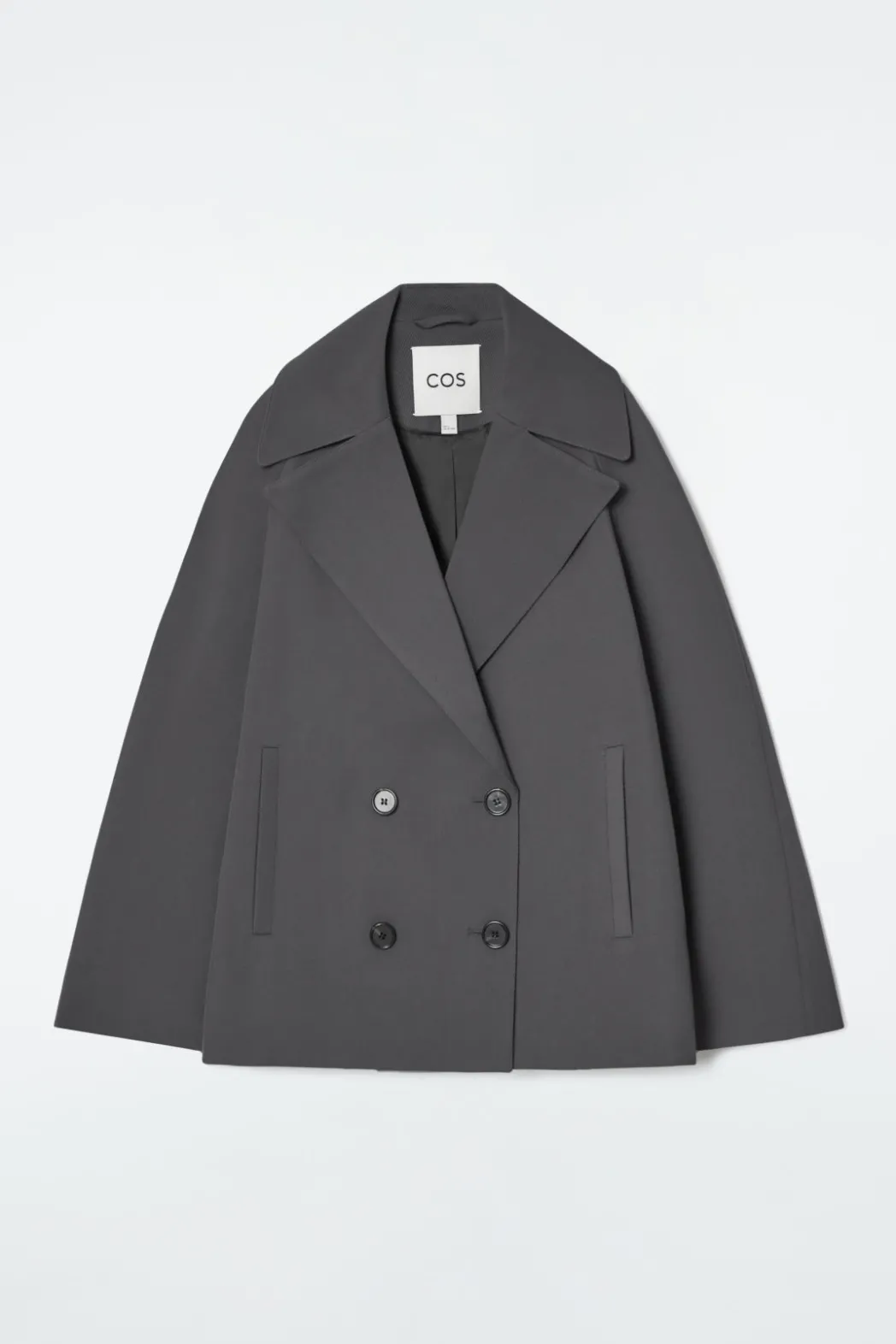Hot COS DOUBLE-BREASTED WOOL-BLEND JACKET CHARCOAL