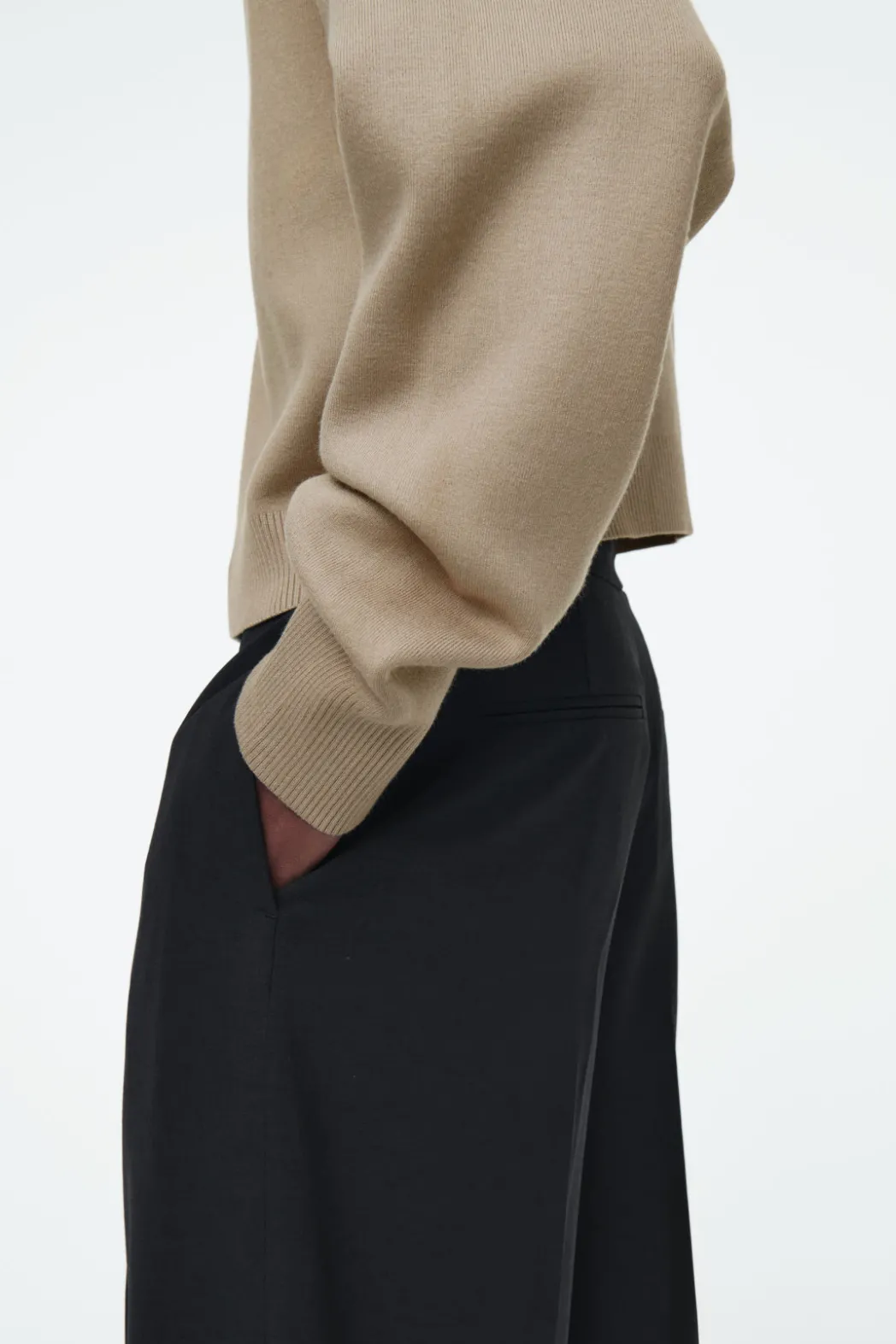 Best COS DOUBLE-FACED KNITTED JACKET BEIGE