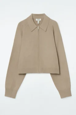 Best COS DOUBLE-FACED KNITTED JACKET BEIGE
