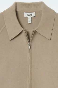 Best COS DOUBLE-FACED KNITTED JACKET BEIGE