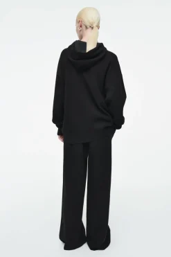 Outlet COS DOUBLE-FACED KNITTED JOGGERS BLACK
