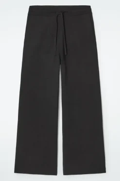 Outlet COS DOUBLE-FACED KNITTED JOGGERS BLACK