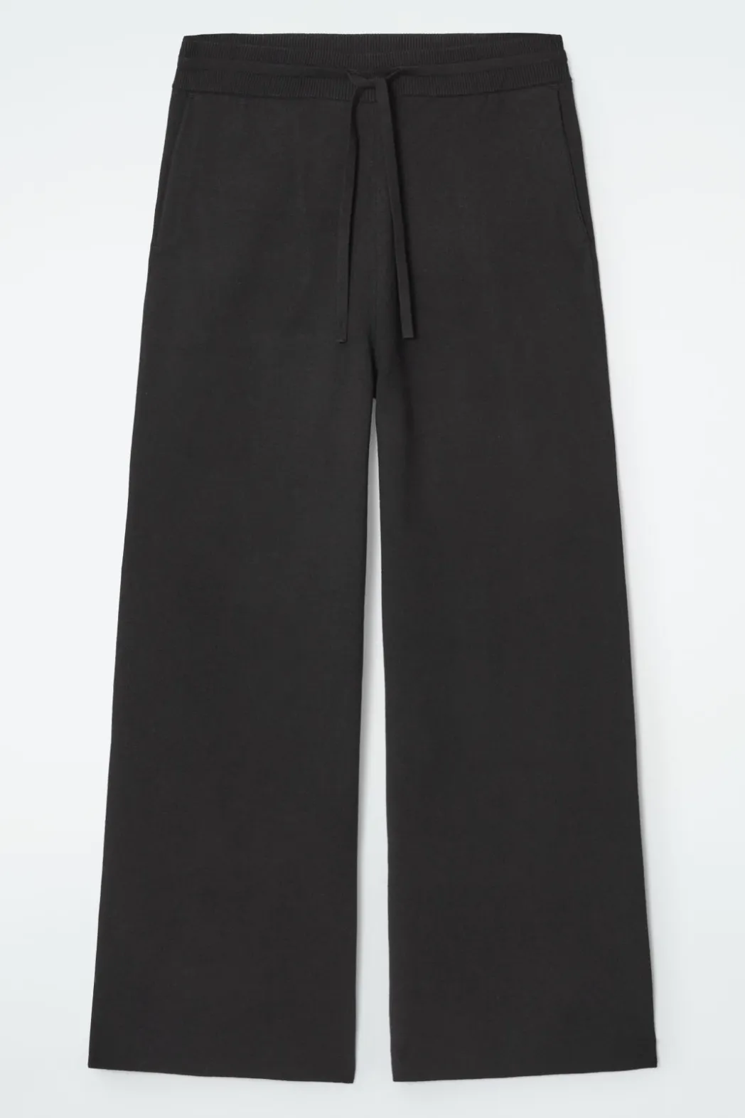 Outlet COS DOUBLE-FACED KNITTED JOGGERS BLACK