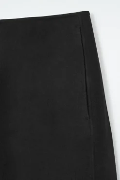 Hot COS DOUBLE-FACED WOOL BARREL-LEG PANTS BLACK