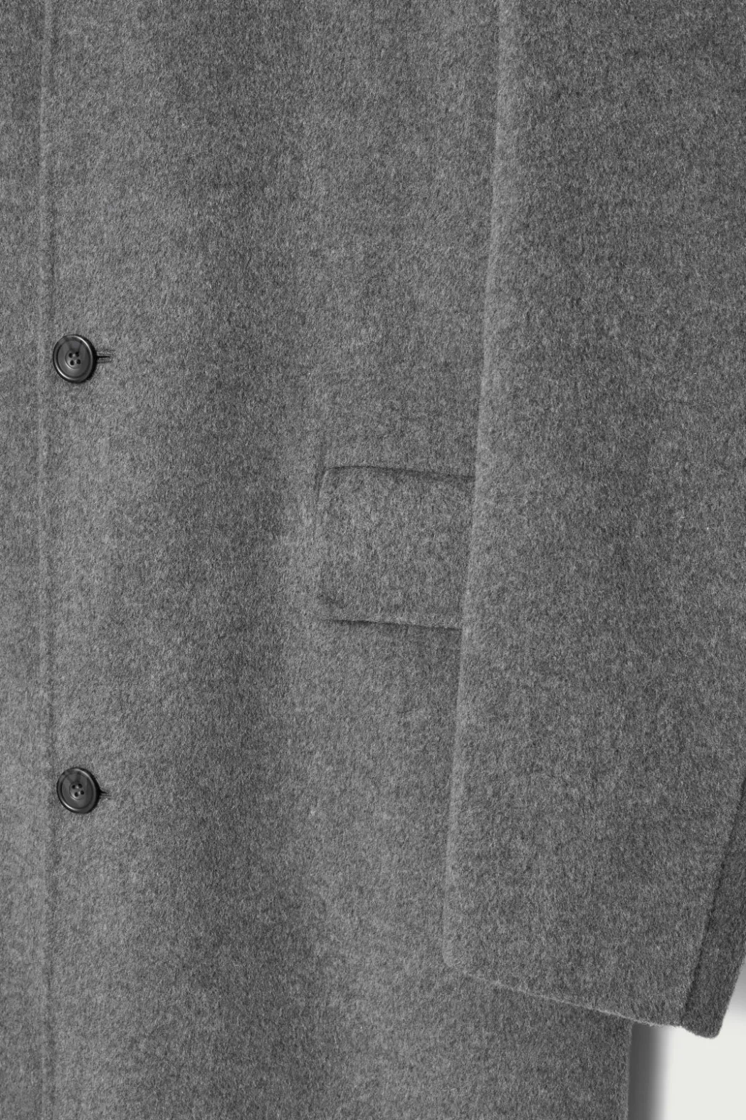 New COS DOUBLE-FACED WOOL COAT GRAY