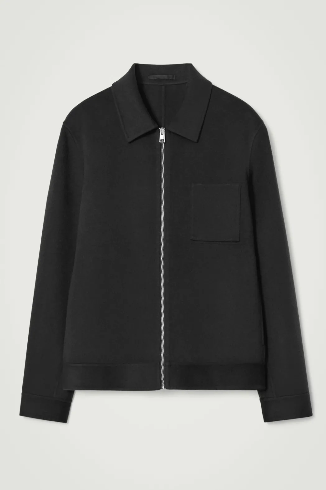 Online COS DOUBLE-FACED WOOL HARRINGTON JACKET BLACK