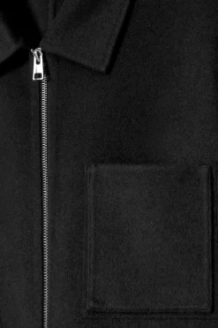 Online COS DOUBLE-FACED WOOL HARRINGTON JACKET BLACK