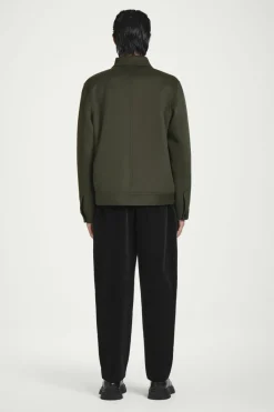 Outlet COS DOUBLE-FACED WOOL HARRINGTON JACKET KHAKI