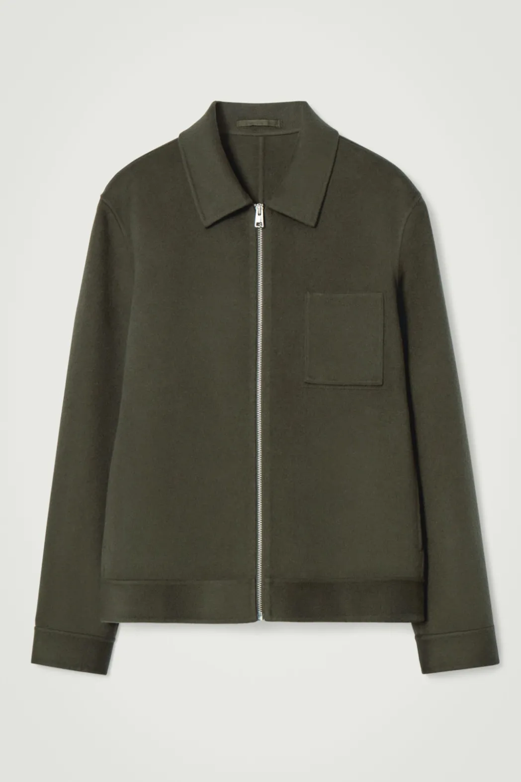 Outlet COS DOUBLE-FACED WOOL HARRINGTON JACKET KHAKI