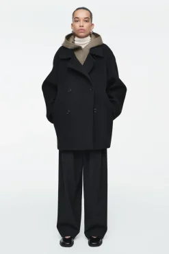 Clearance COS DOUBLE-FACED WOOL HYBRID HOOD MOLE