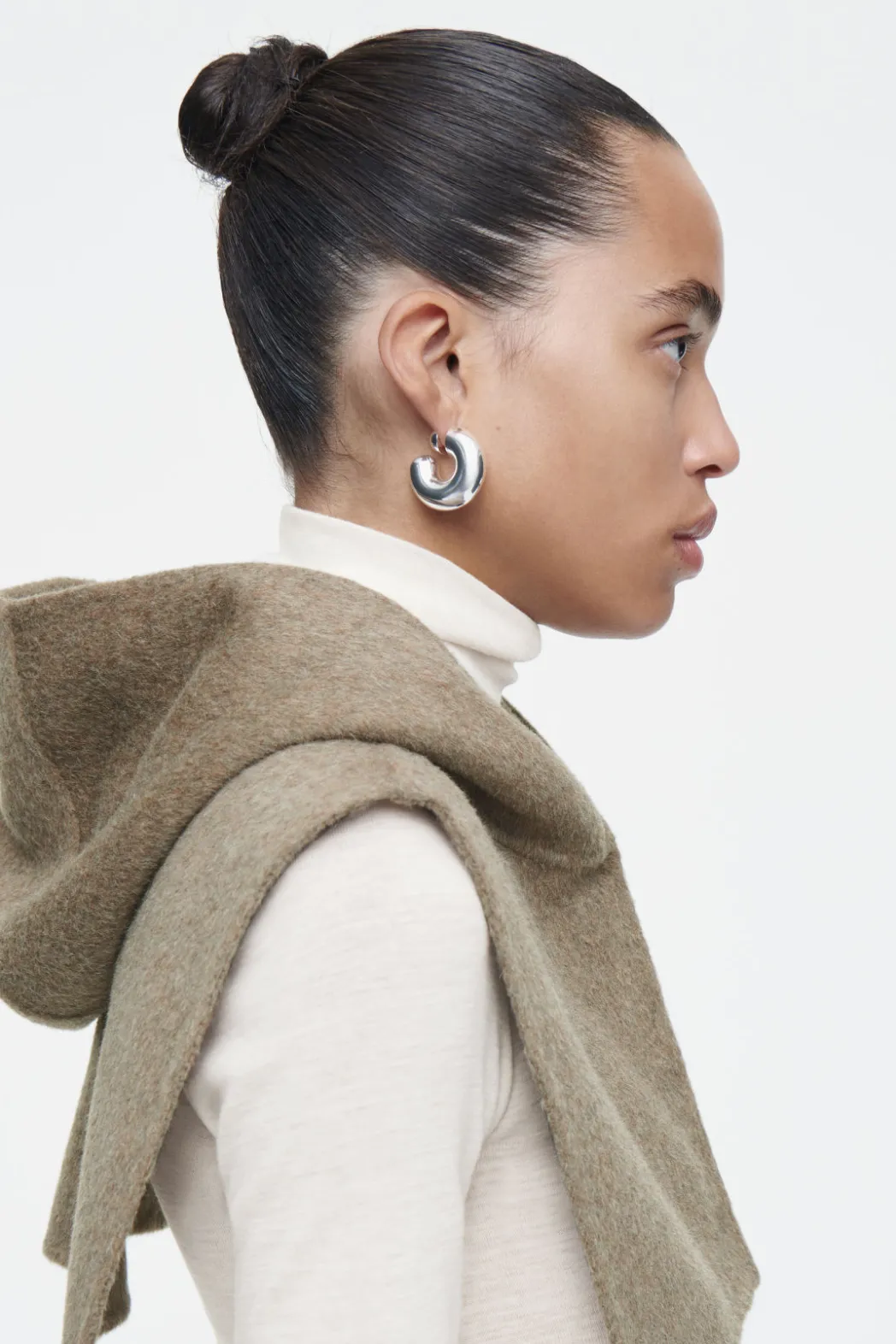 Clearance COS DOUBLE-FACED WOOL HYBRID HOOD MOLE