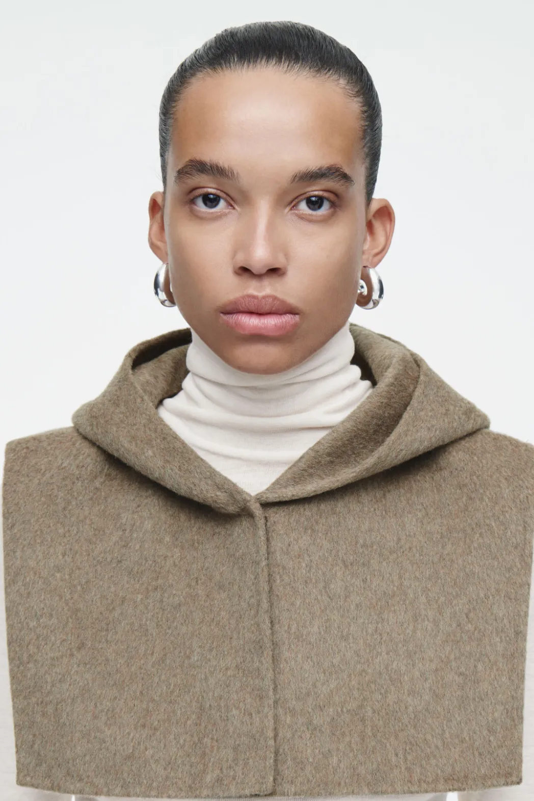 Clearance COS DOUBLE-FACED WOOL HYBRID HOOD MOLE