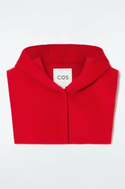 Sale COS DOUBLE-FACED WOOL HYBRID HOOD RED