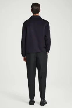 Hot COS DOUBLE-FACED WOOL JACKET NAVY