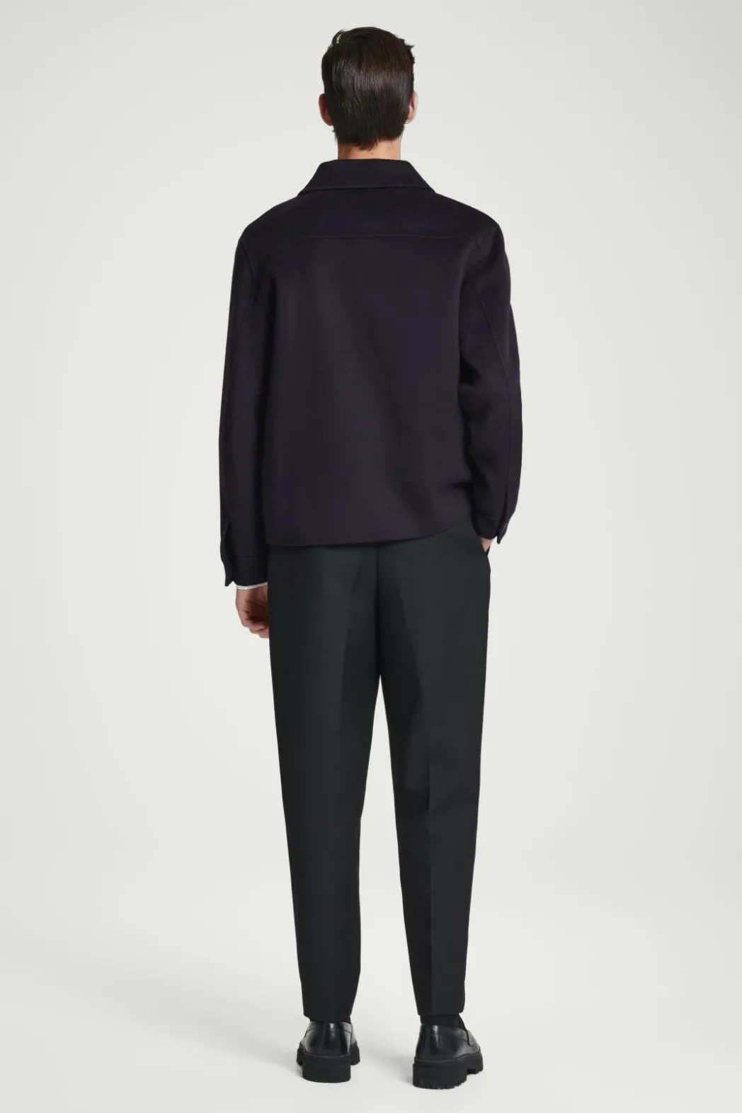 Hot COS DOUBLE-FACED WOOL JACKET NAVY