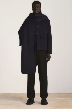 Hot COS DOUBLE-FACED WOOL JACKET NAVY