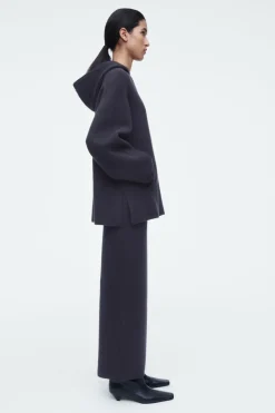 Clearance COS DOUBLE-FACED WOOL MAXI SKIRT NAVY