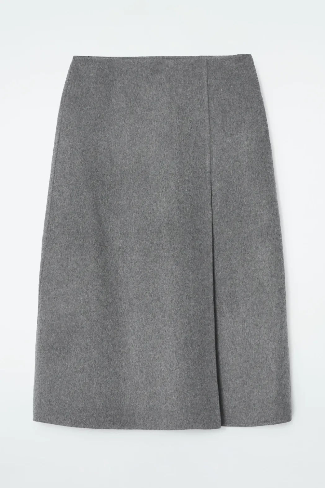 Sale COS DOUBLE-FACED WOOL MIDI SKIRT GRAY