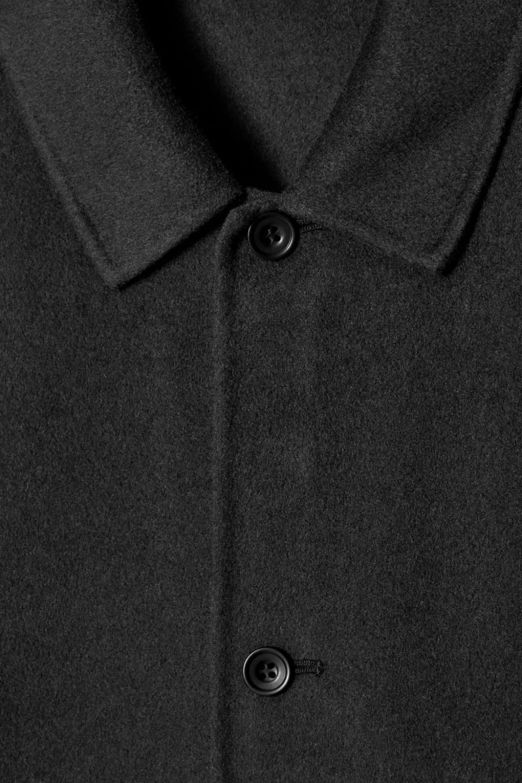 New COS DOUBLE-FACED WOOL OVERSHIRT BLACK