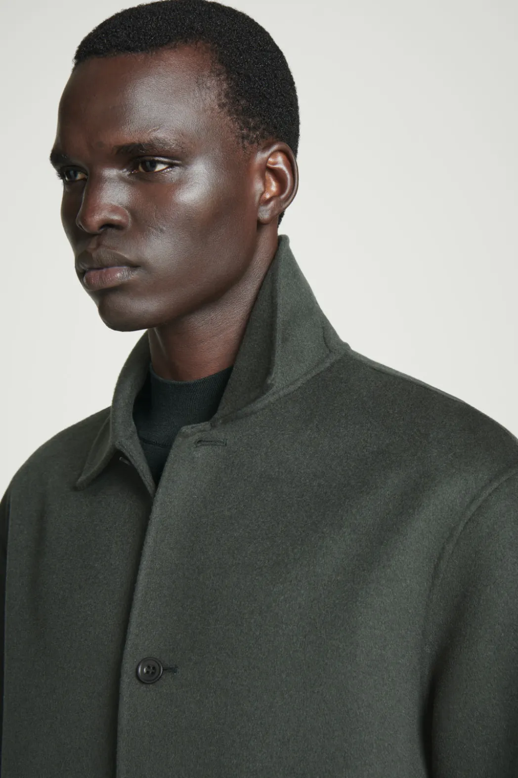 Hot COS DOUBLE-FACED WOOL OVERSHIRT DARK GREEN