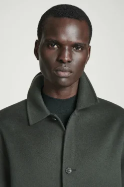Hot COS DOUBLE-FACED WOOL OVERSHIRT DARK GREEN