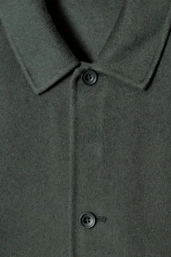 Hot COS DOUBLE-FACED WOOL OVERSHIRT DARK GREEN