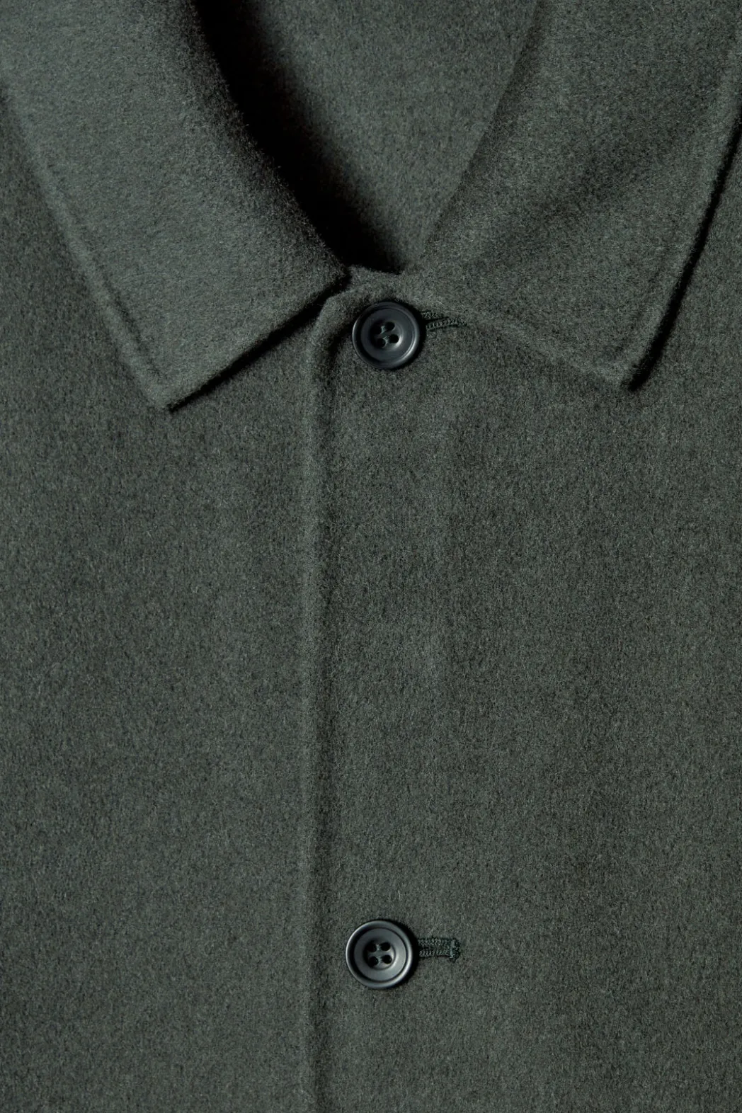 Hot COS DOUBLE-FACED WOOL OVERSHIRT DARK GREEN