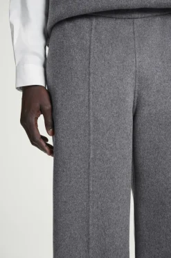 Clearance COS DOUBLE-FACED WOOL PANTS GRAY