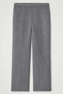 Clearance COS DOUBLE-FACED WOOL PANTS GRAY