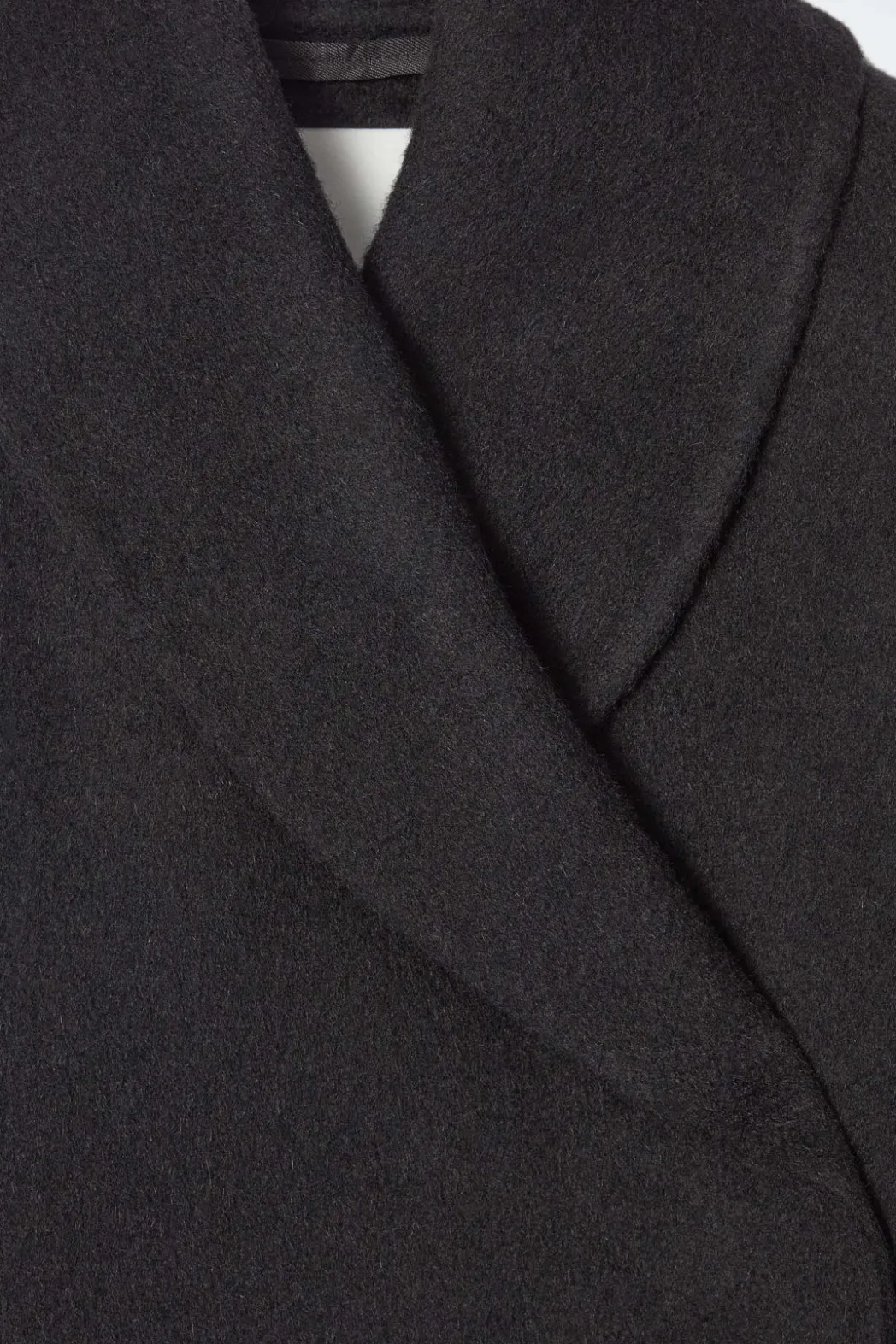 Hot COS DOUBLE-FACED WOOL PEA COAT BLACK
