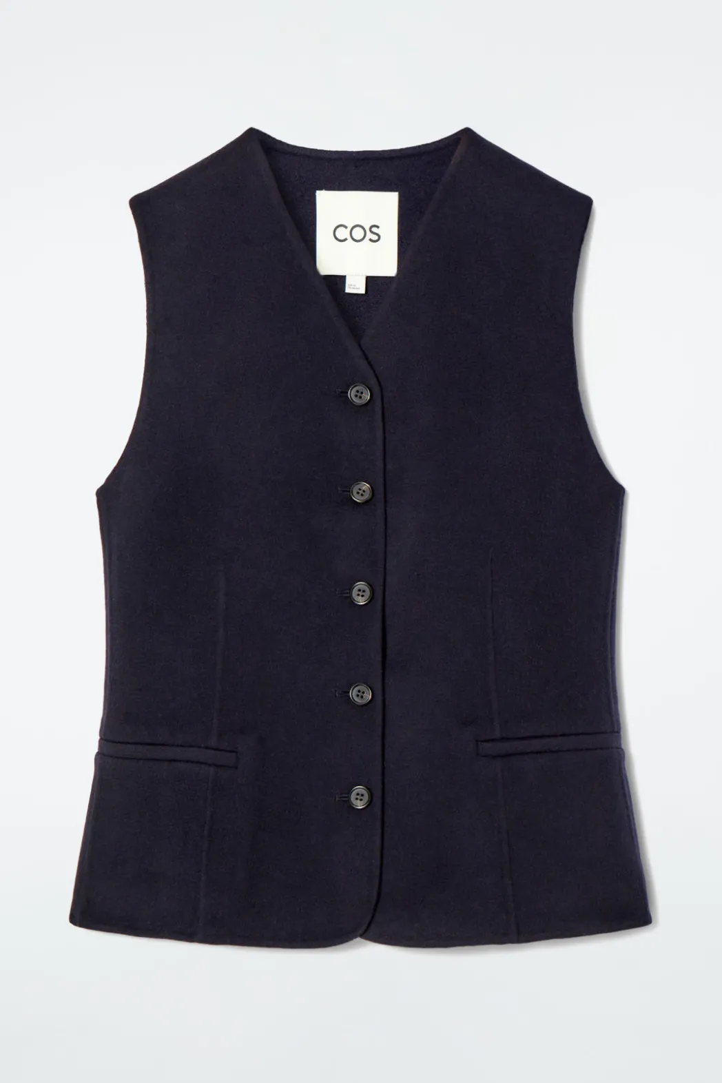 Online COS DOUBLE-FACED WOOL VEST NAVY