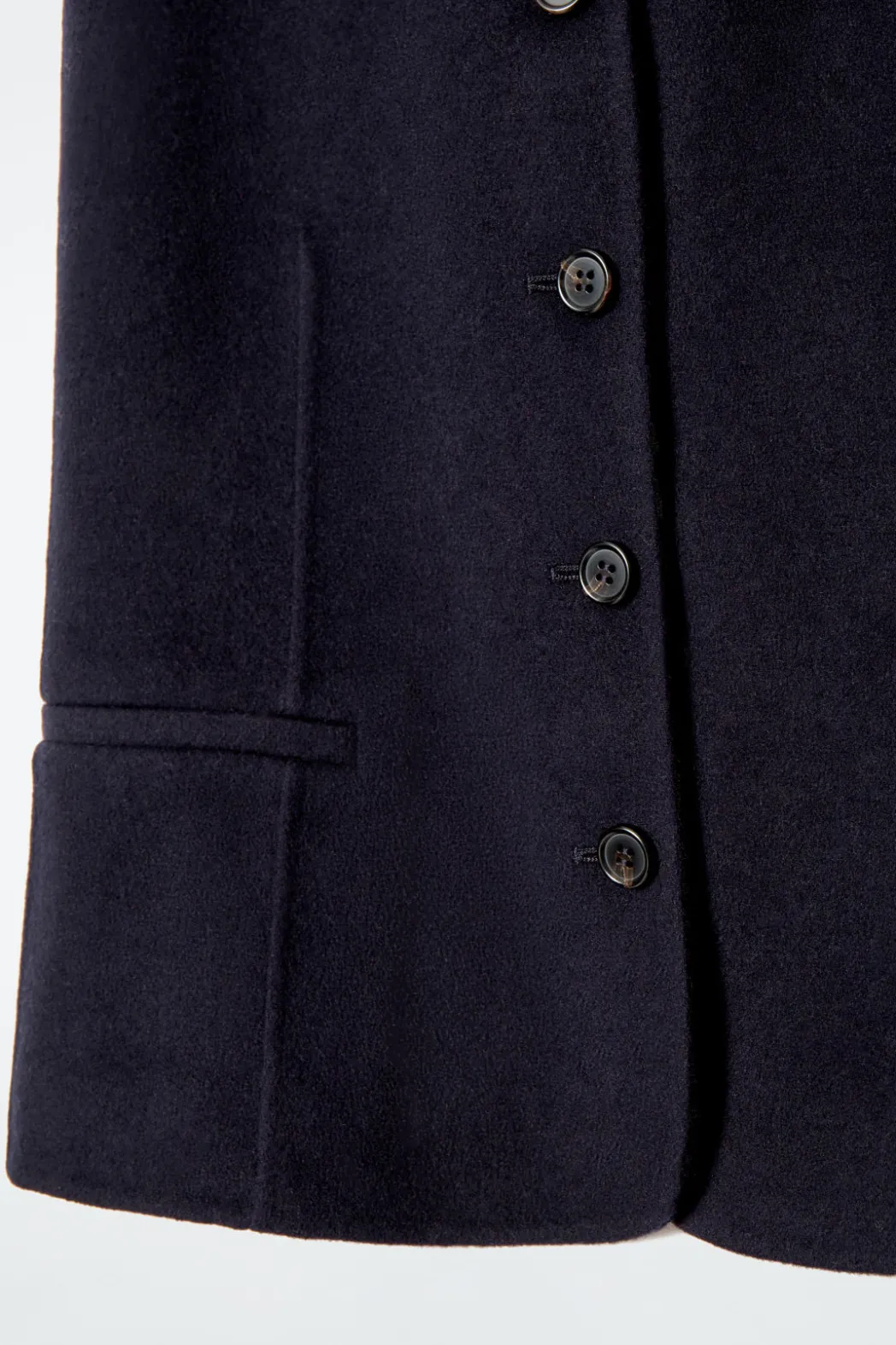 Online COS DOUBLE-FACED WOOL VEST NAVY