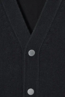 Sale COS DOUBLE-FACED WOOL V-NECK CARDIGAN NAVY