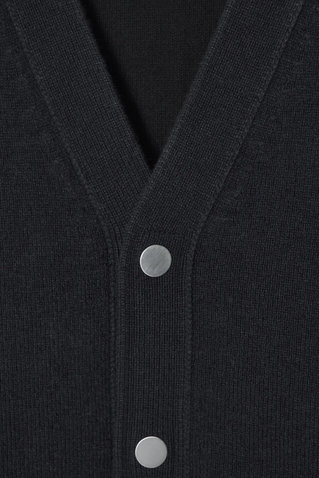 Sale COS DOUBLE-FACED WOOL V-NECK CARDIGAN NAVY