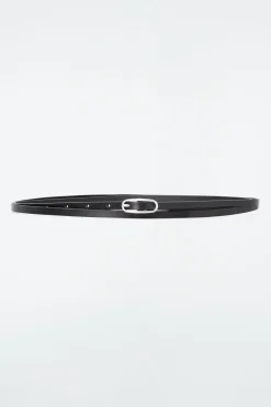 COS DOUBLE-WRAP LEATHER BELT BLACK