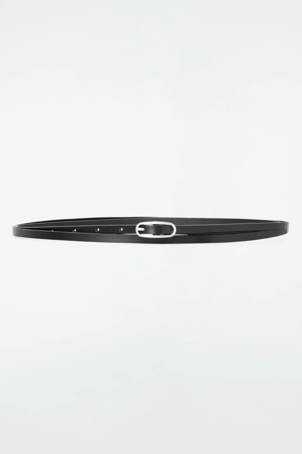 COS DOUBLE-WRAP LEATHER BELT BLACK