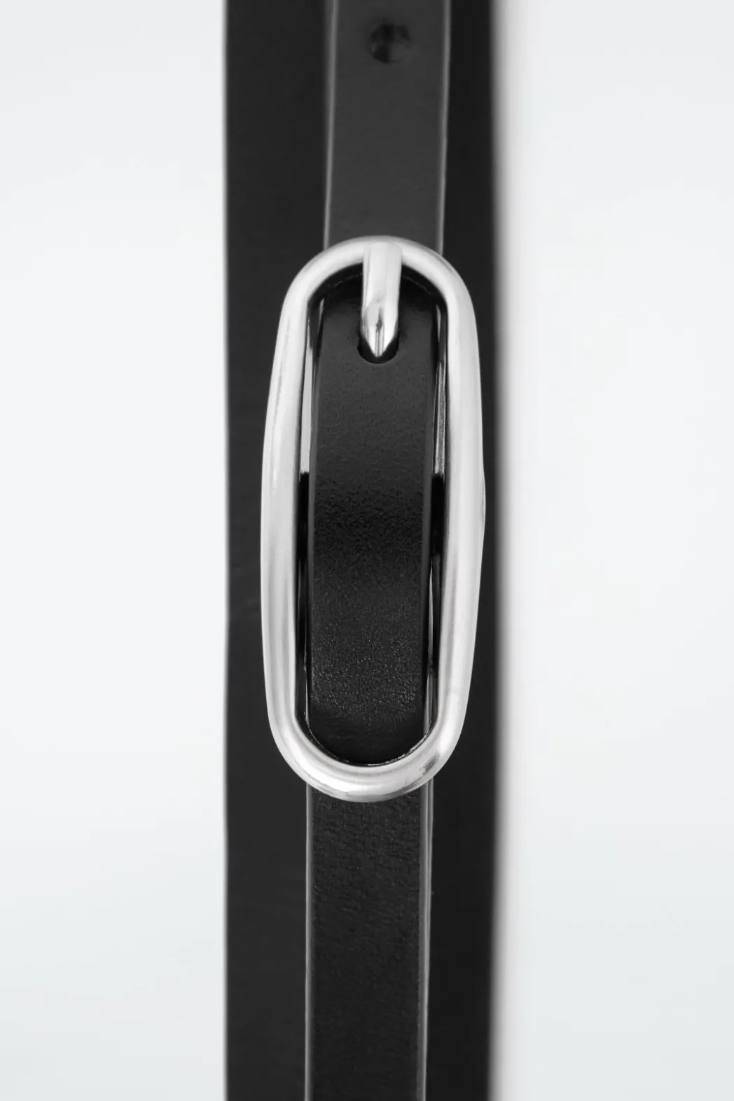 COS DOUBLE-WRAP LEATHER BELT BLACK