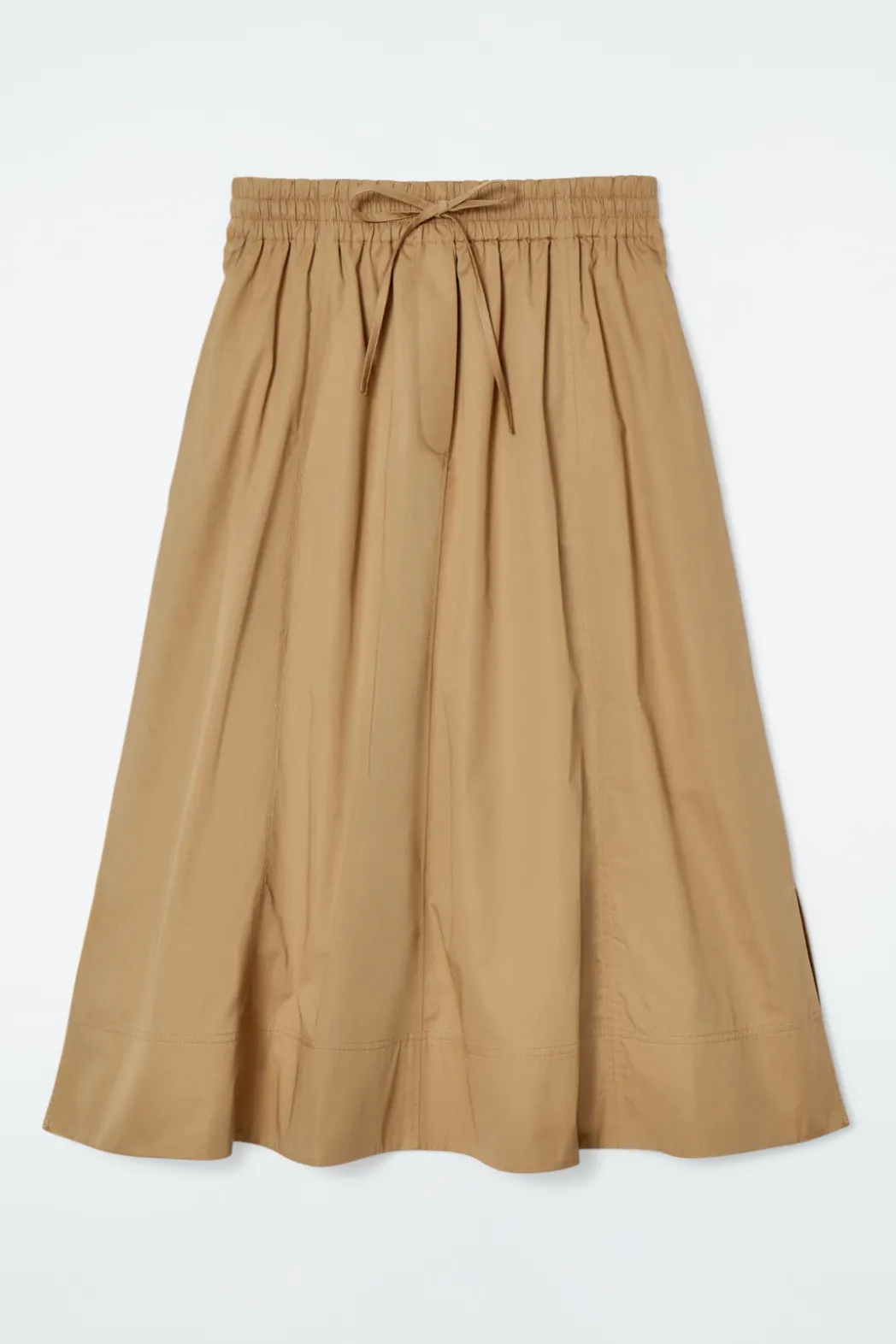 Outlet COS DRAWSTRING A-LINE MIDI SKIRT DARK BEIGE