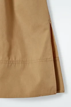Outlet COS DRAWSTRING A-LINE MIDI SKIRT DARK BEIGE