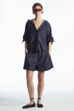 Discount COS DRAWSTRING DENIM SHORTS INDIGO