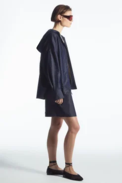 Discount COS DRAWSTRING DENIM SHORTS INDIGO