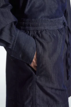 Discount COS DRAWSTRING DENIM SHORTS INDIGO