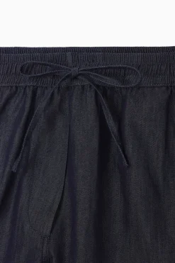 Discount COS DRAWSTRING DENIM SHORTS INDIGO
