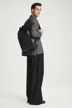Hot COS DRAWSTRING DUFFLE BAG - LEATHER BLACK