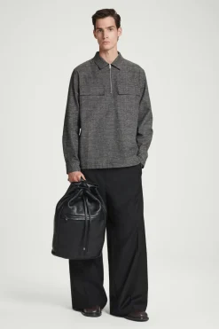 Hot COS DRAWSTRING DUFFLE BAG - LEATHER BLACK