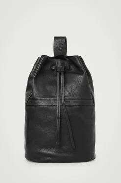Hot COS DRAWSTRING DUFFLE BAG - LEATHER BLACK